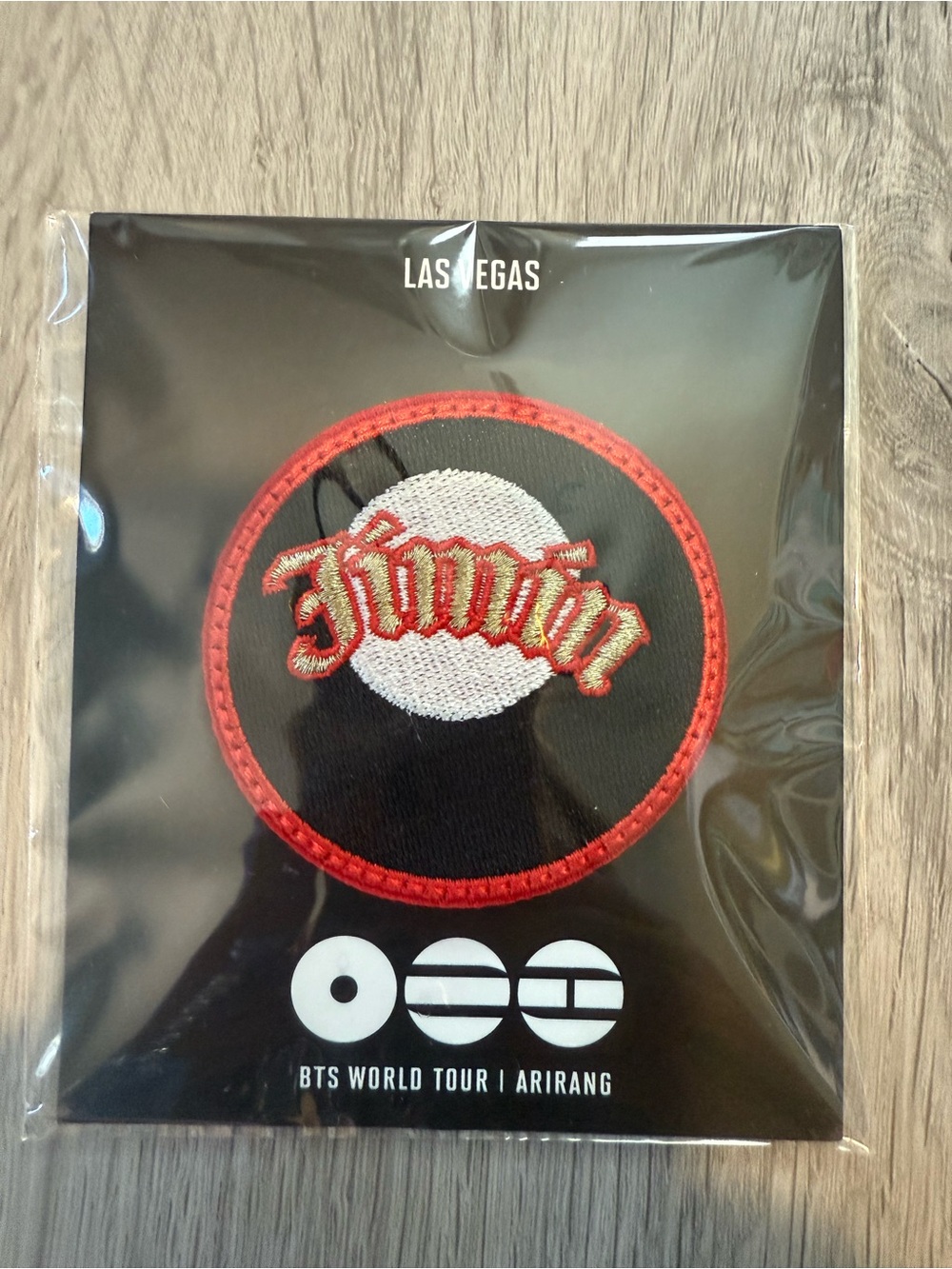 NWT BTS World Tour Las Vegas Patch - Black, Red, White